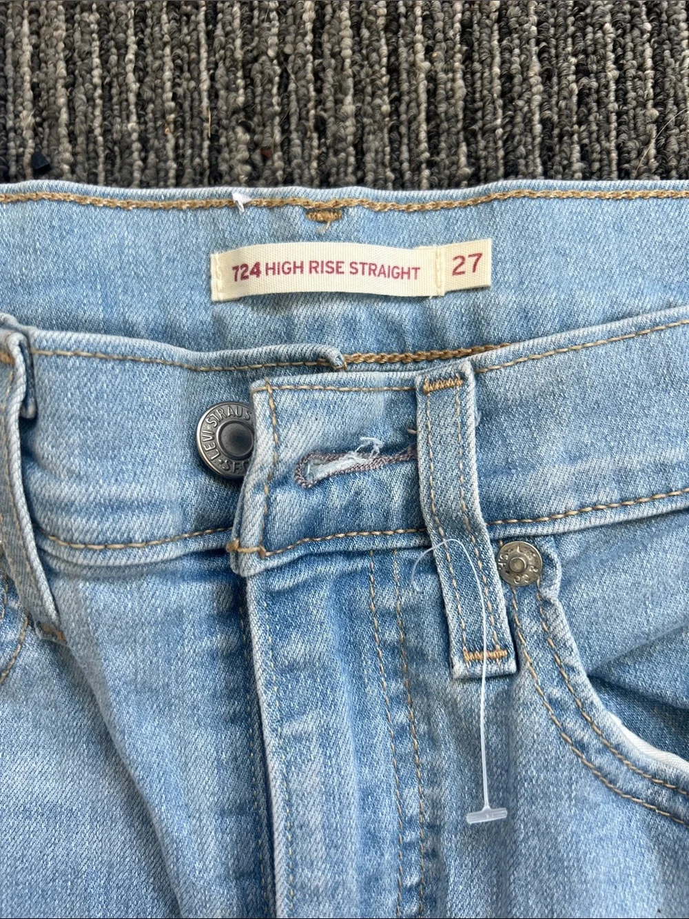 Levi's Light Blue High-Rise Straight Jeans 724